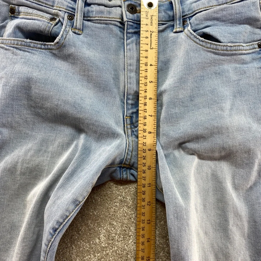 Mutual‎ Weave The Slim Jeans Mens 33x32 Light Wash Blue Stretch Denim